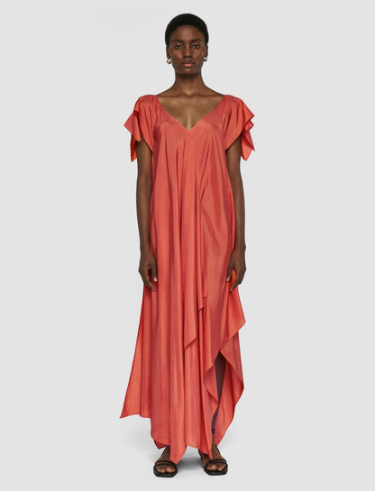 JOSEPH Fashion Women Plumet Habotai Silk Dress Sundown