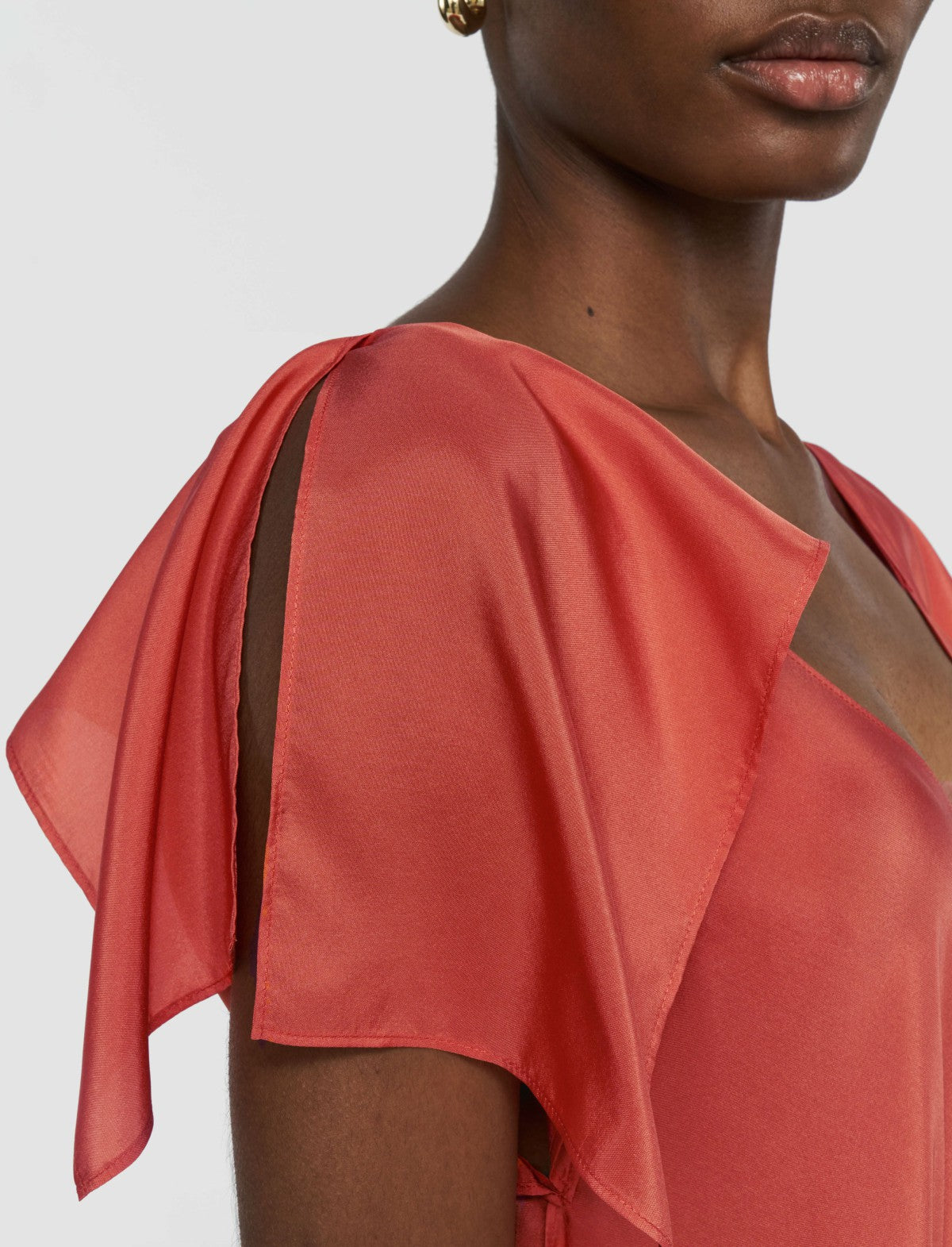 JOSEPH Fashion Women Plumet Habotai Silk Dress Sundown