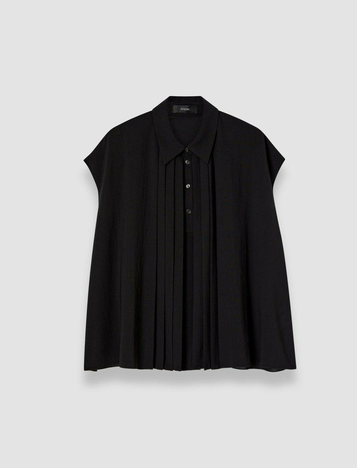 JOSEPH Fashion Women Antin Airy Plissé Blouse Black