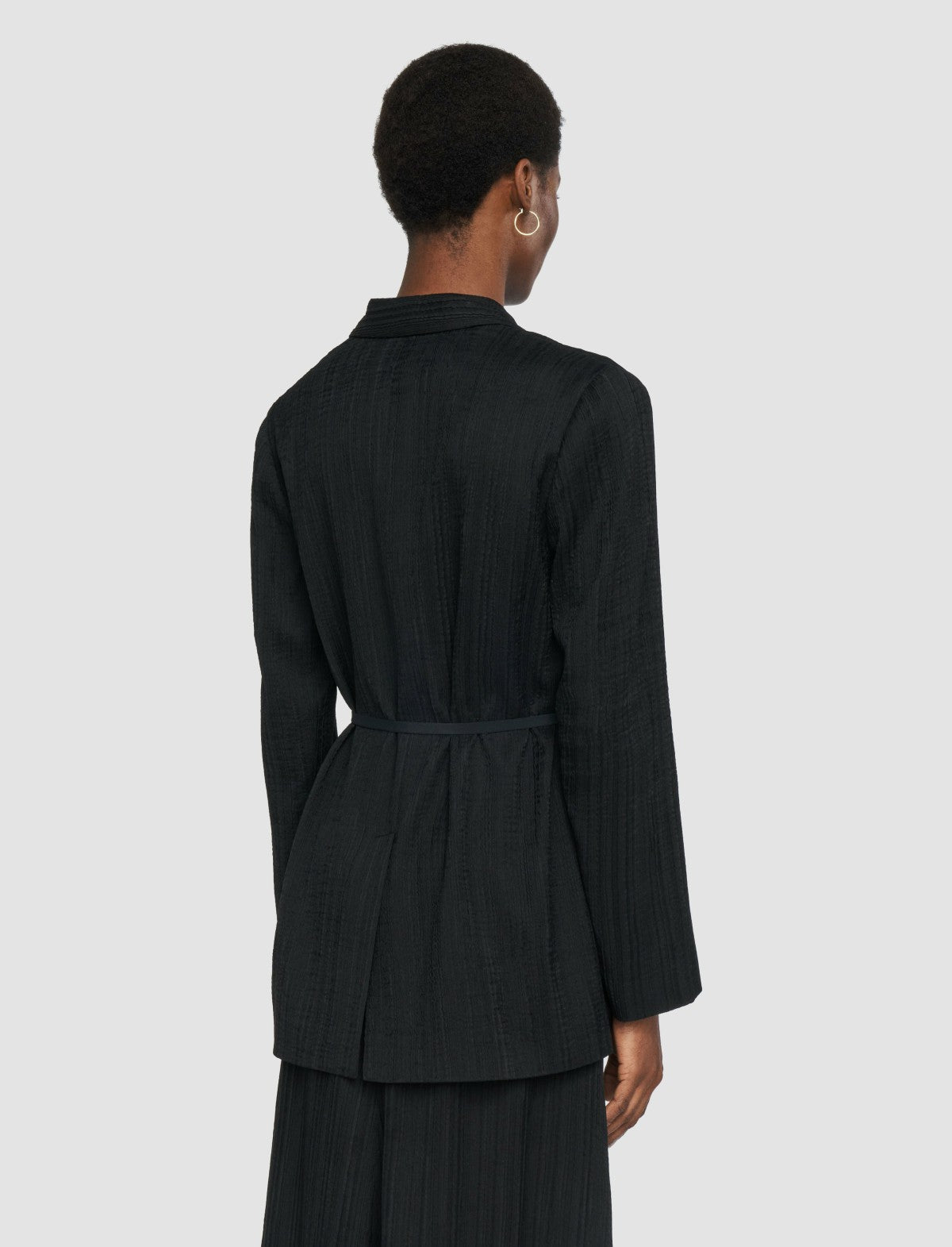 JOSEPH Fashion Women Amelot Pleat Jacquard Jacket Black