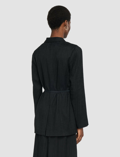 JOSEPH Fashion Women Amelot Pleat Jacquard Jacket Black