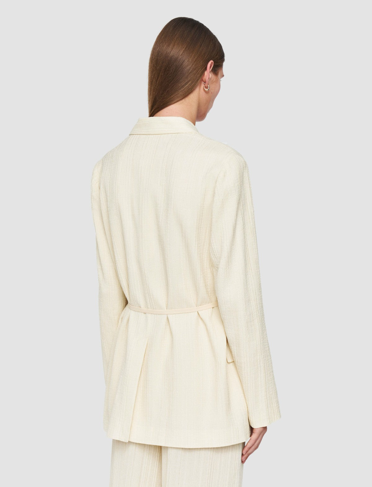 JOSEPH Fashion Women Amelot Pleat Jacquard Jacket Seashell