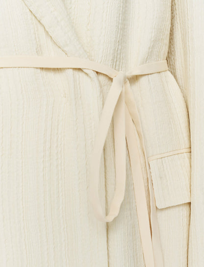 JOSEPH Fashion Women Amelot Pleat Jacquard Jacket Seashell