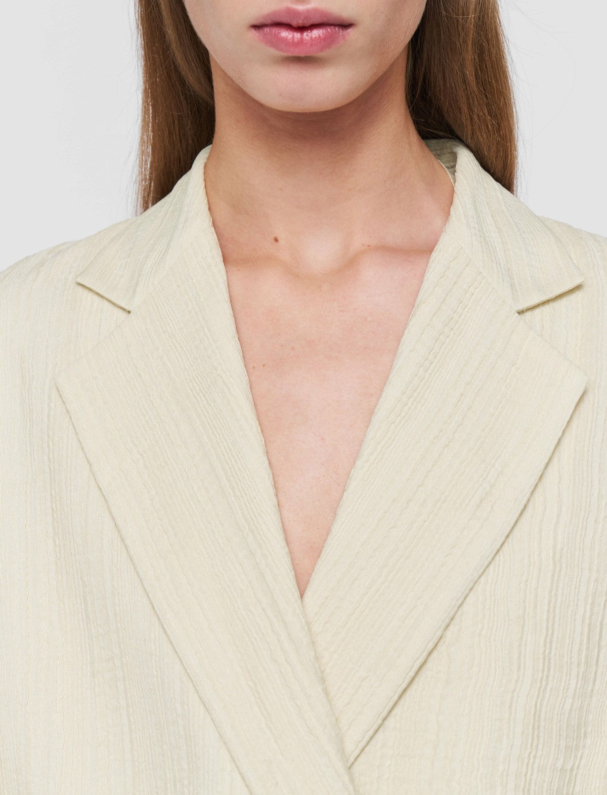 JOSEPH Fashion Women Amelot Pleat Jacquard Jacket Seashell