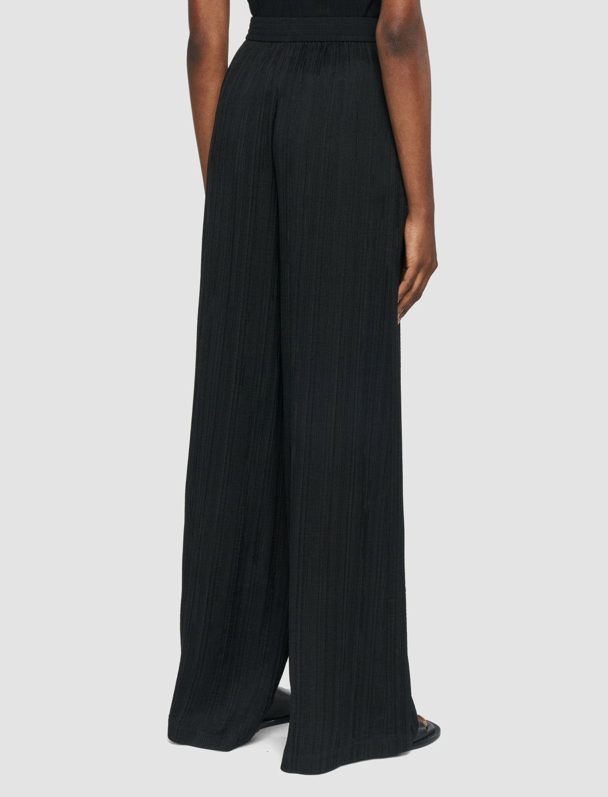 JOSEPH Fashion Women Mawn Pleat Jacquard Trousers Black