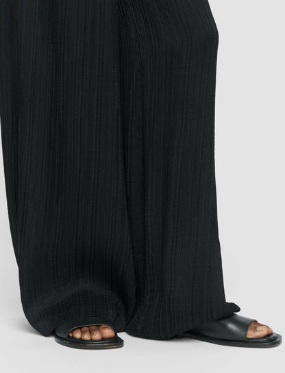 JOSEPH Fashion Women Mawn Pleat Jacquard Trousers Black