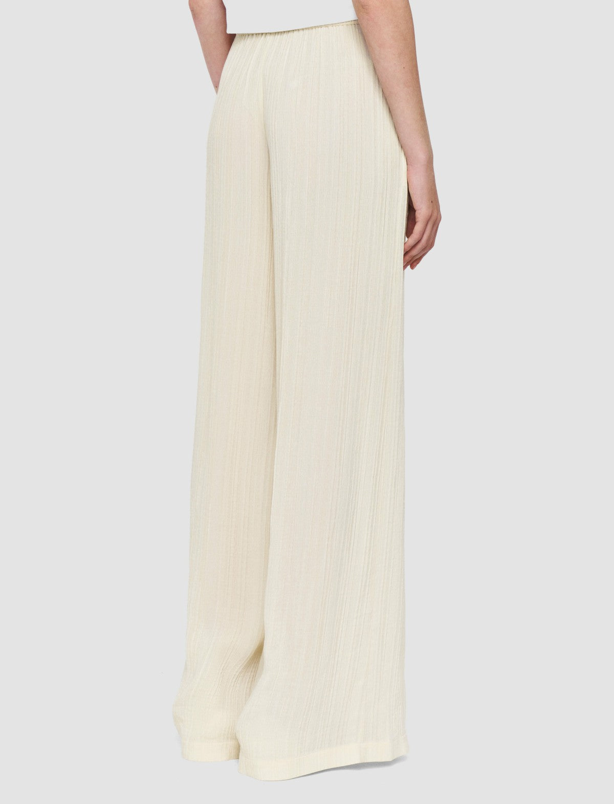 JOSEPH Fashion Women Mawn Pleat Jacquard Trousers Seashell