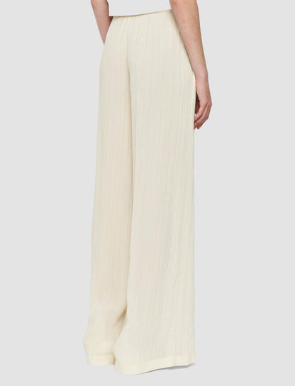 JOSEPH Fashion Women Mawn Pleat Jacquard Trousers Seashell