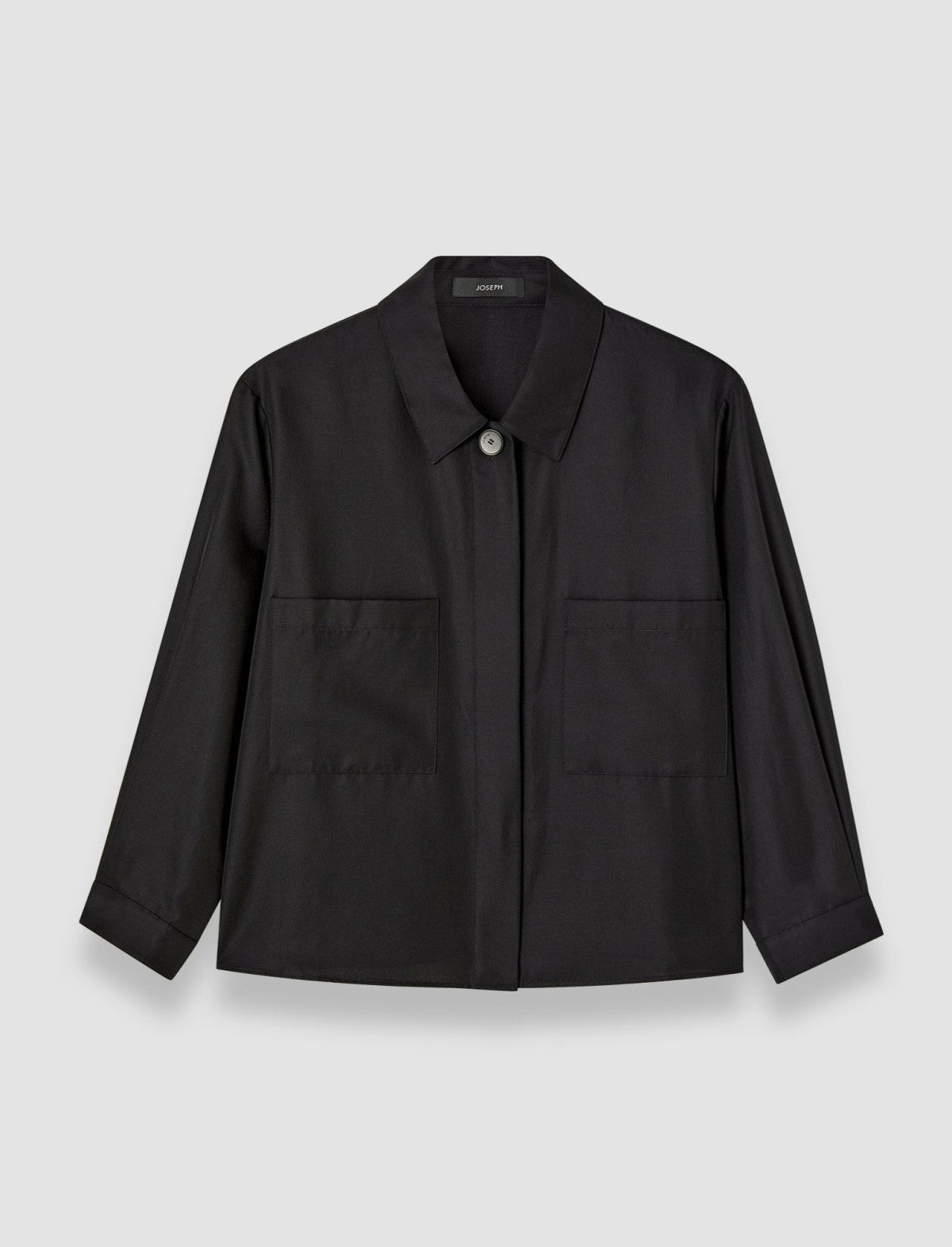 JOSEPH Fashion Women Satie Soft Cotton Silk Shirt Black