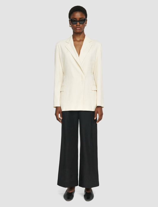 JOSEPH Fashion Women Thurlow Soft Cotton Silk Trousers Black