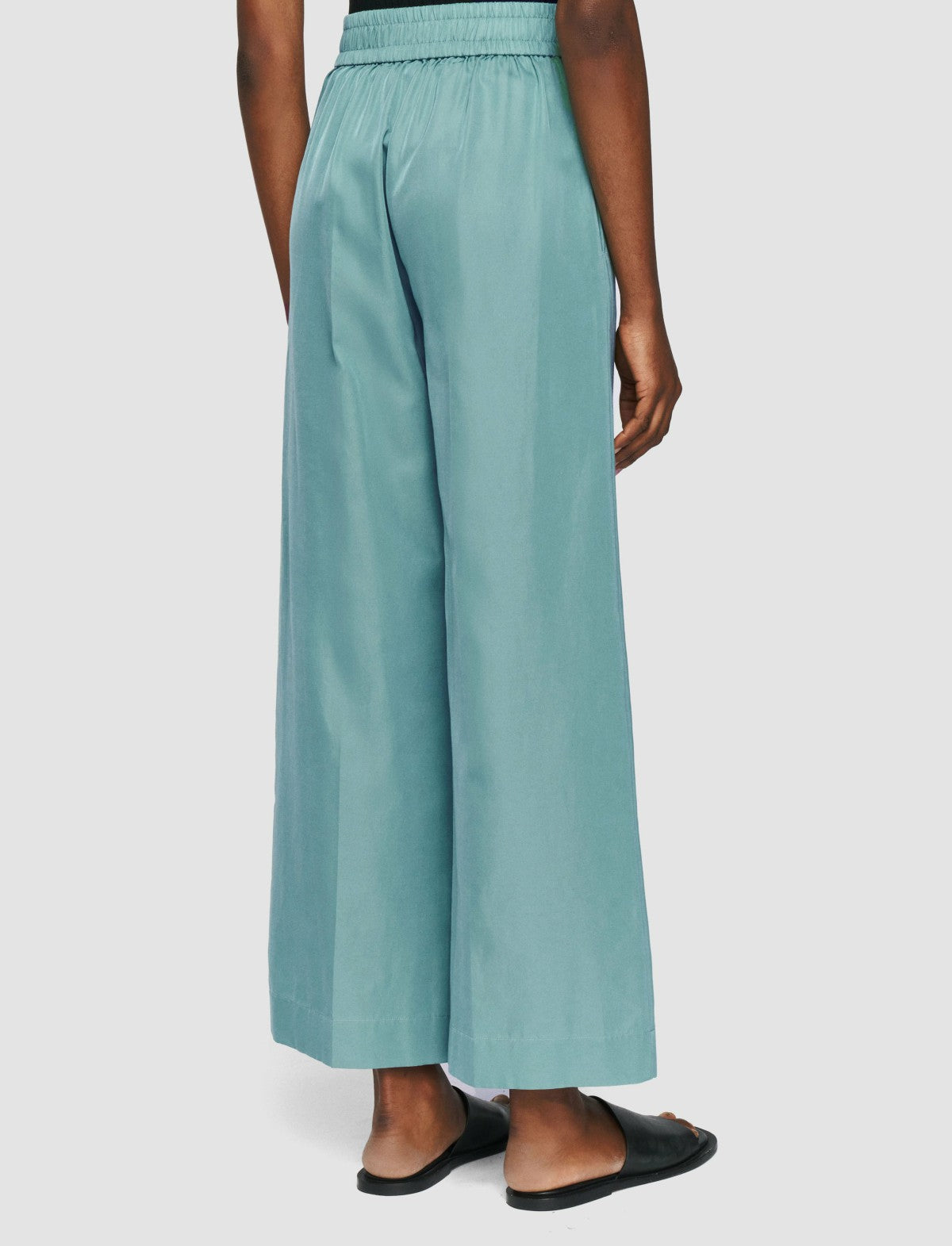 JOSEPH Fashion Women Thurlow Soft Cotton Silk Trousers Lagoon
