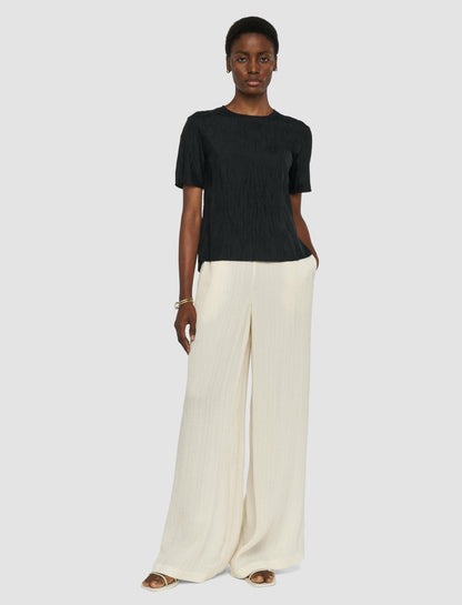 JOSEPH Fashion Women Brunet Habotai Silk Top Black
