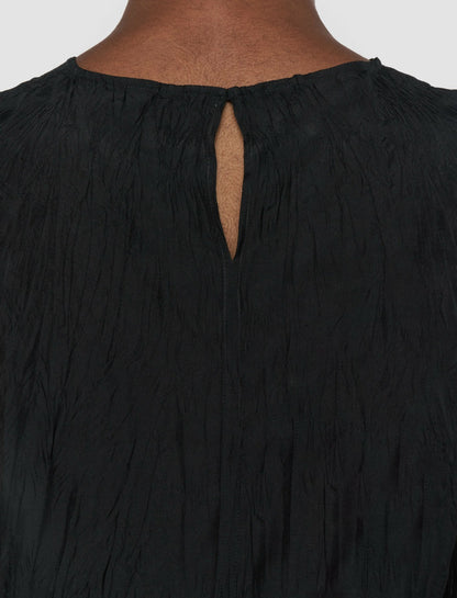 JOSEPH Fashion Women Brunet Habotai Silk Top Black