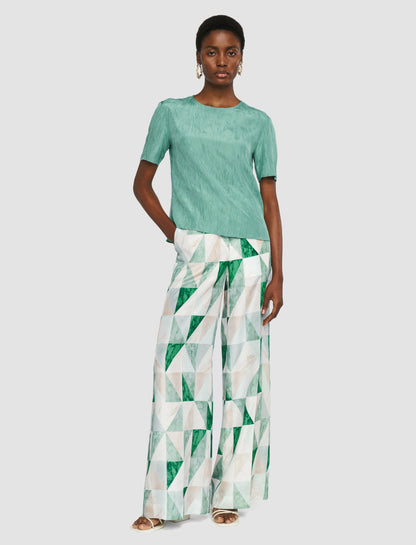 JOSEPH Fashion Women Brunet Habotai Silk Top Lagoon