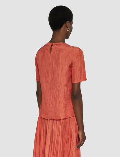 JOSEPH Fashion Women Brunet Habotai Silk Top Sundown