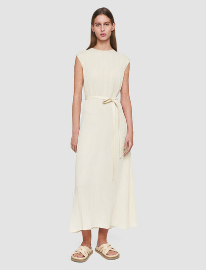 JOSEPH Fashion Women Garnier Pleat Jacquard Dress Seashell