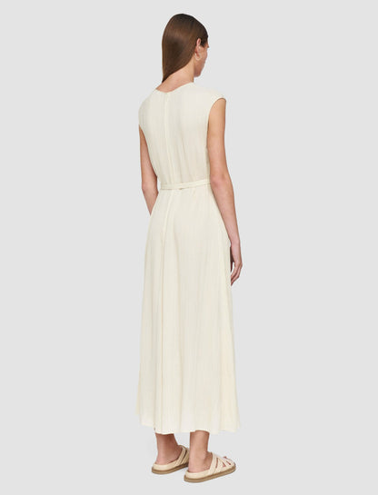 JOSEPH Fashion Women Garnier Pleat Jacquard Dress Seashell