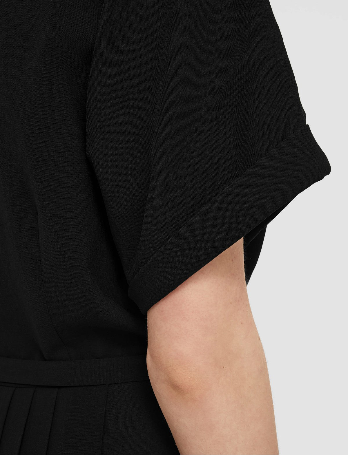JOSEPH Fashion Women Sofia Airy Plissé Jumpsuit Black