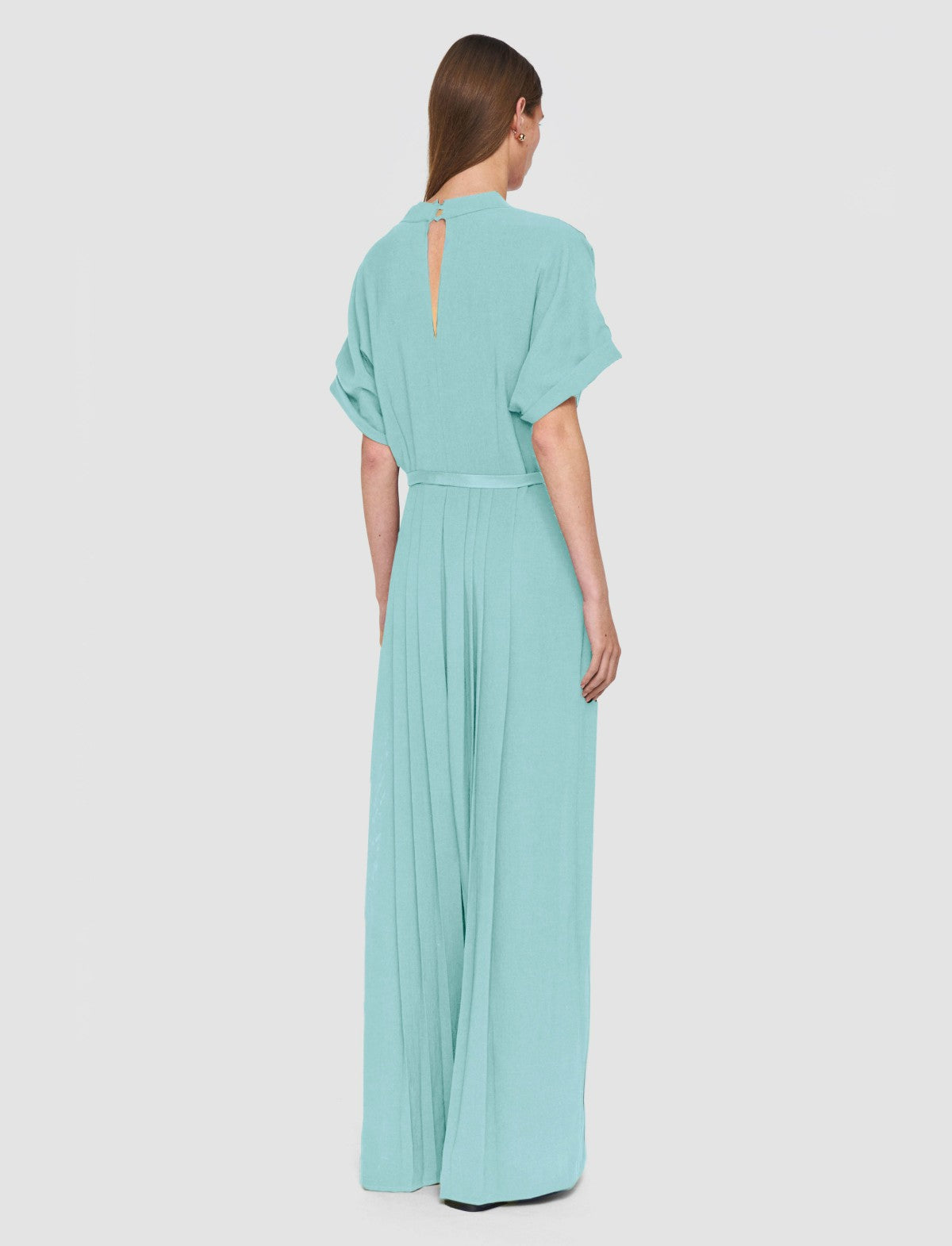 JOSEPH Fashion Women Sofia Airy Plissé Jumpsuit Lagoon