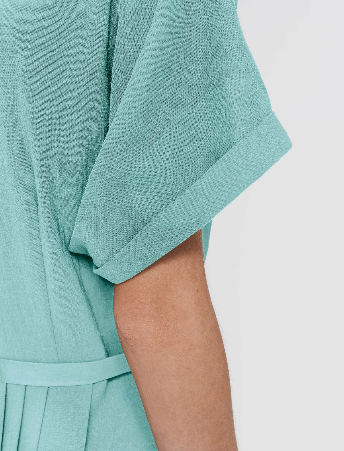 JOSEPH Fashion Women Sofia Airy Plissé Jumpsuit Lagoon