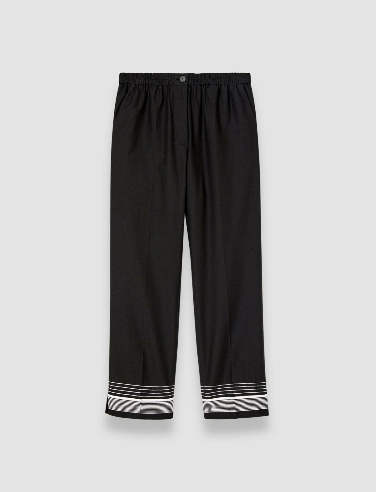 JOSEPH Fashion Women Tottenham Cotton Blend Trousers Black
