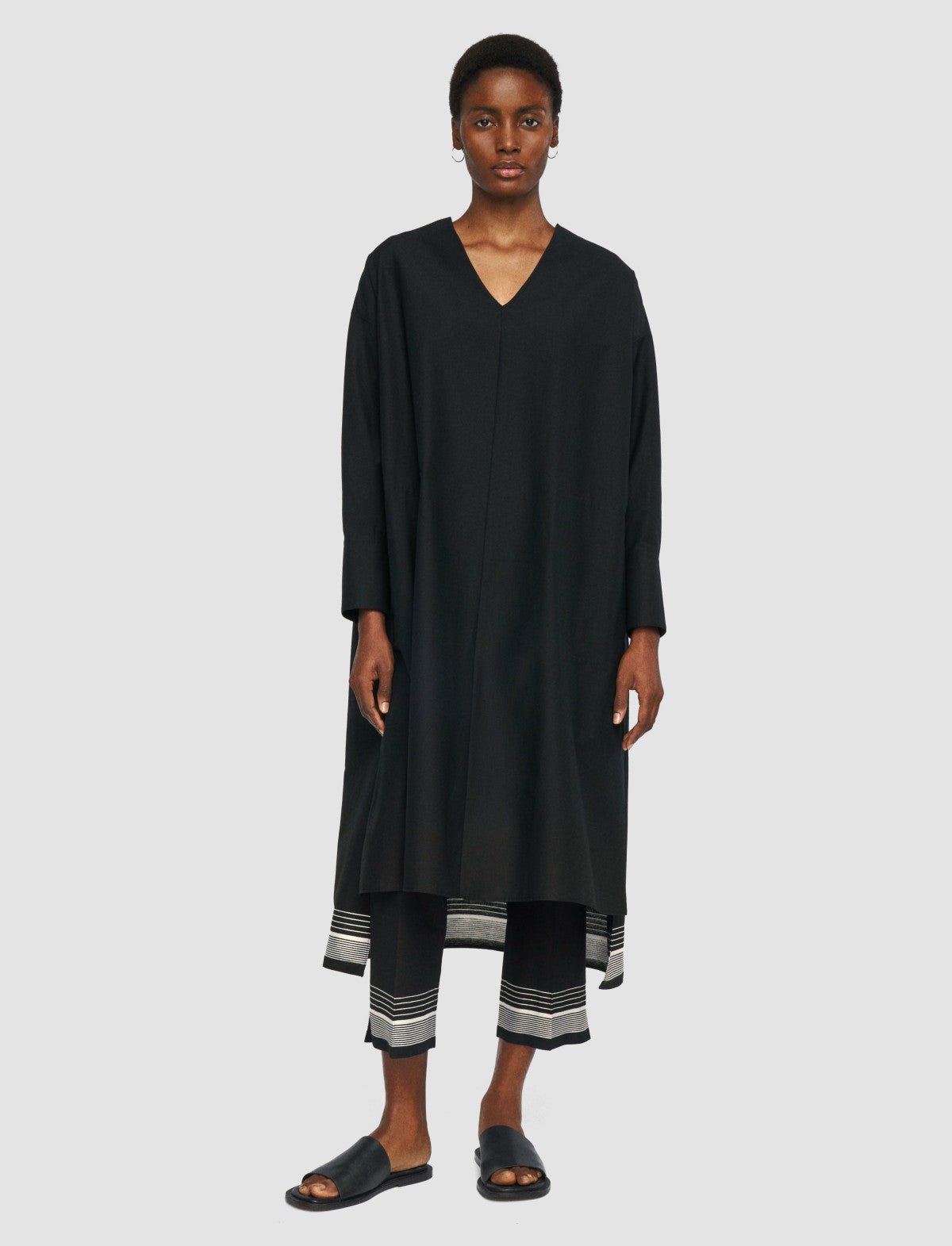 JOSEPH Fashion Women Dalamo Cotton Blend Dress Black