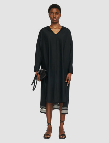 JOSEPH Fashion Women Dalamo Cotton Blend Dress Black